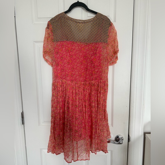 Anthropologie (Maeve) Pink Floral Mini Dress - US Size 4 - Picture 2 of 4